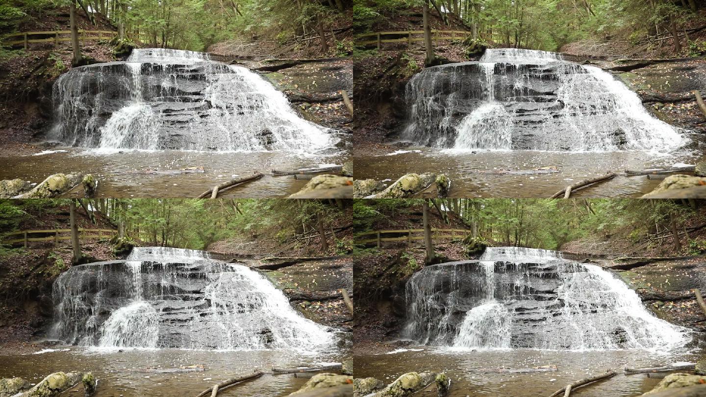 宾夕法尼亚州西部美丽的瀑布