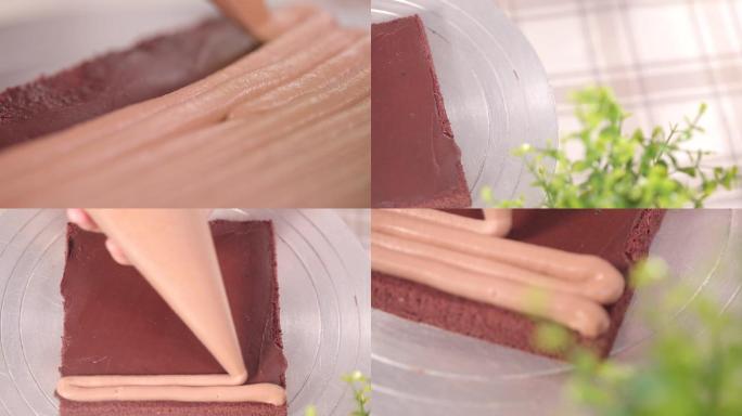 【镜头合集】西点师甜品师巧克力夹心蛋糕