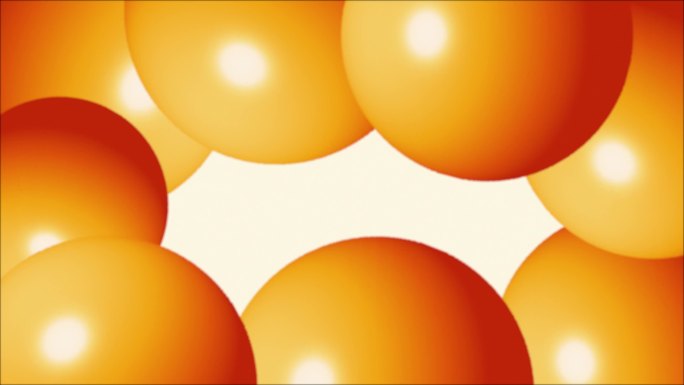橙色抽象球体气球或球摇摆有趣的背景股票视频