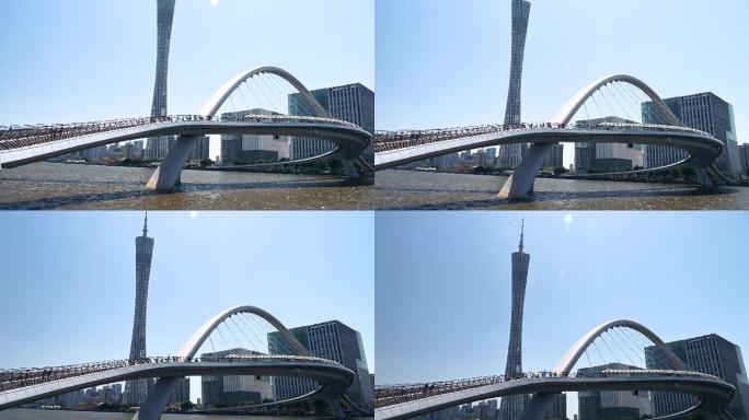 广州海心桥和广州塔4K