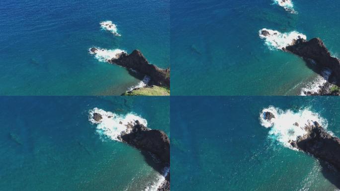 无人驾驶飞机拍摄的岛屿海滩