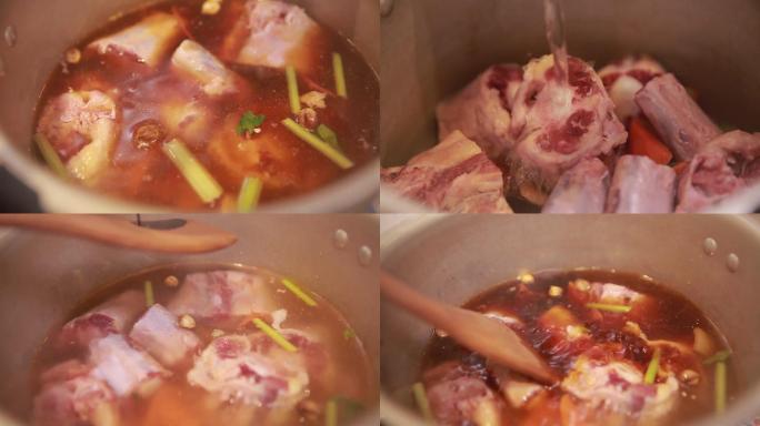 【镜头合集】高压锅炖制牛尾    (2)