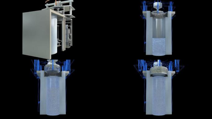 动画演示切割设备剖面加压超高压高压低压