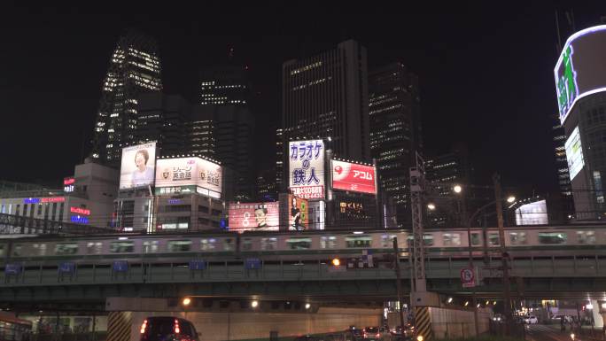 日本街头夜景