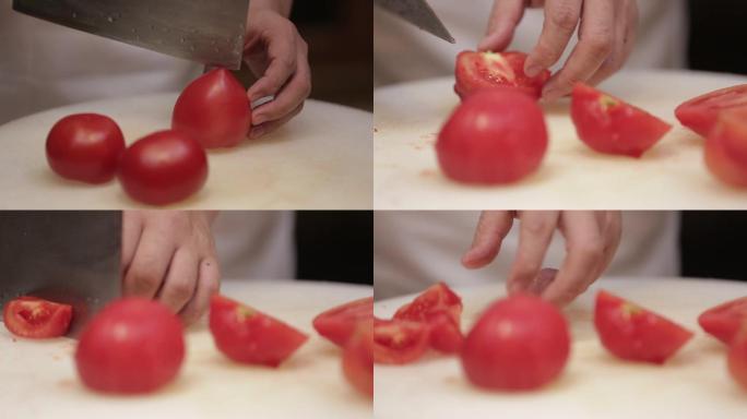 【镜头合集】烫西红柿去皮切块   (1)