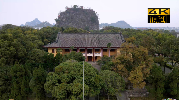 广西桂林靖江王城空镜独秀峰