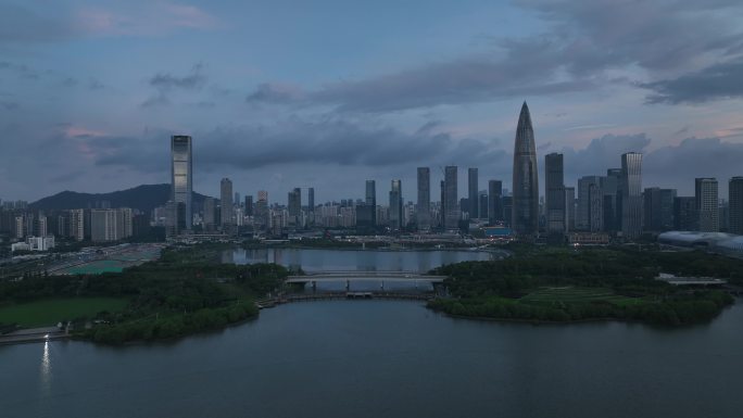 深圳湾后海CBD，人才公园航拍