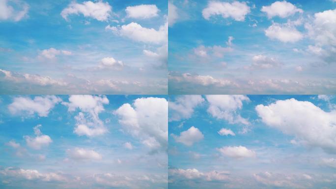 小清新天空云延时云朵飘动唯美蓝天白云变化