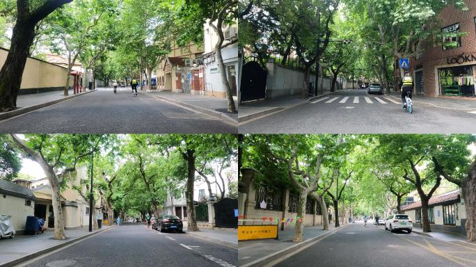 上海封城中的城区街道绿化路况