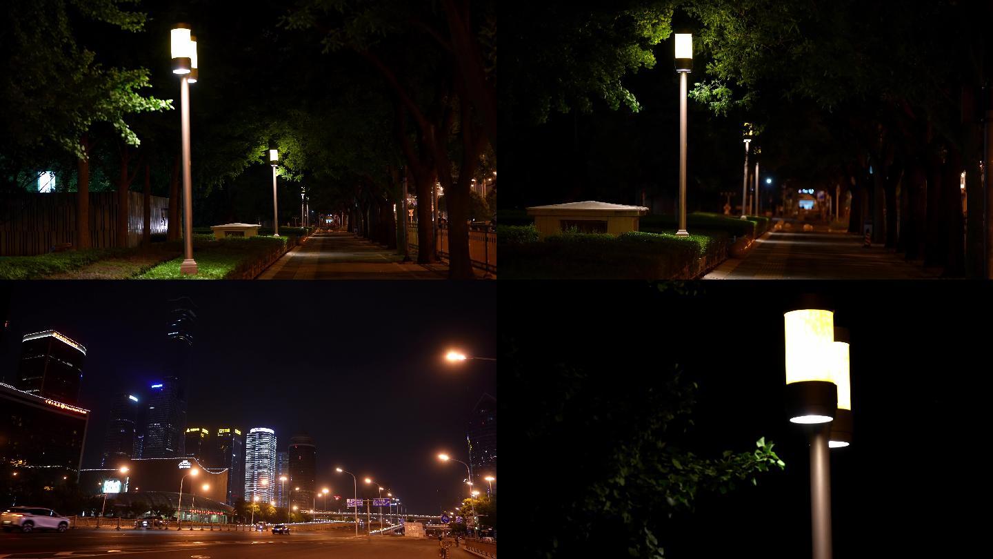 城市 夜景 路灯