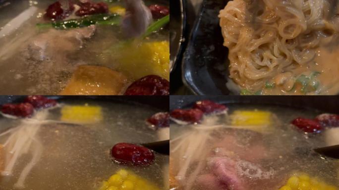 【镜头合集】清汤涮羊肉涮菜  (1)