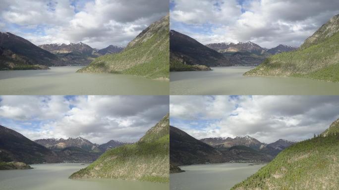 4K航拍西藏然乌湖夏季高原湖泊风光西部