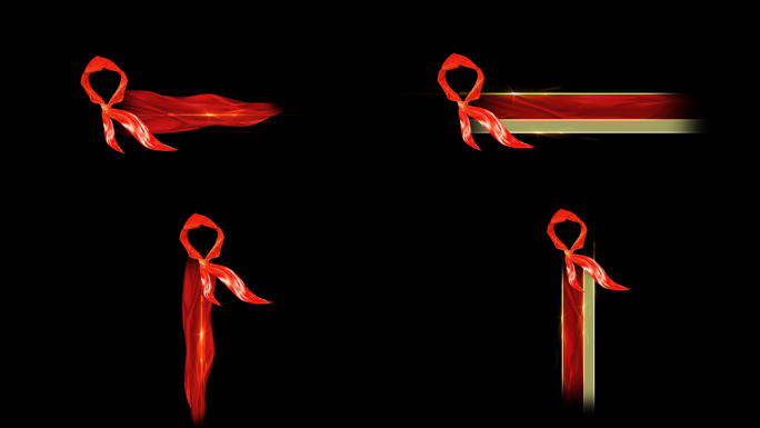 2款红领巾字幕条素材