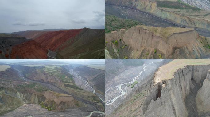 新疆网红安集海大峡谷红山大峡谷高清特写