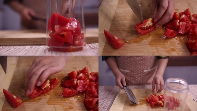 【镜头合集】西红柿番茄榨汁番茄汁蔬果汁