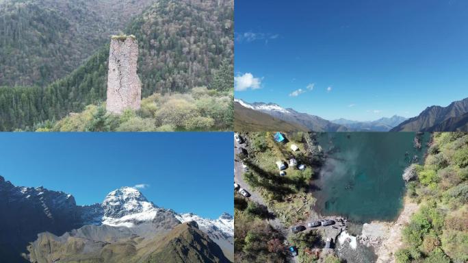 霸王山雪山航拍视频素材