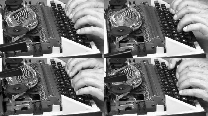 办公室工作老式打字机古董发报机