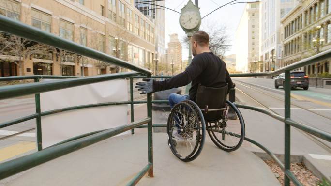 城市残疾人残障座轮椅