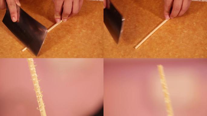 【镜头合集】筷子木质软硬用菜刀砍筷子