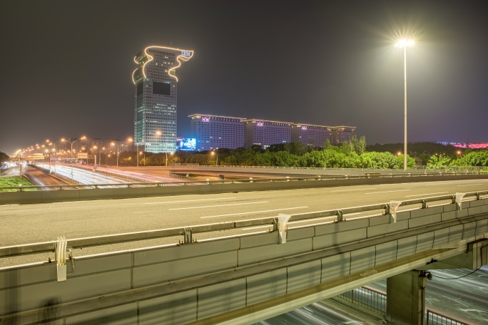 北京盘古七星酒店夜景摇头延时摄影