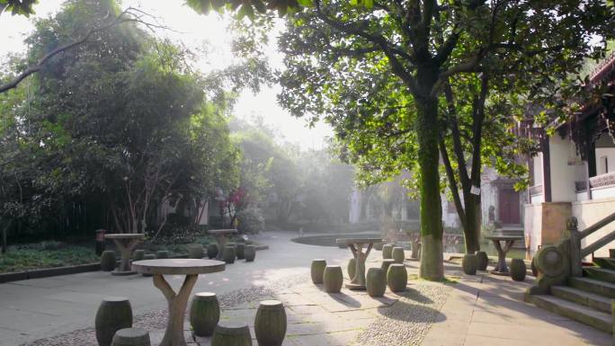 绍兴诸暨西施故里传统建筑园林和住宅外景