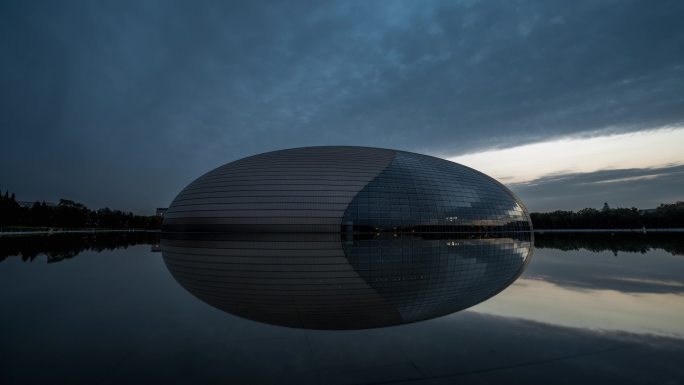 北京国家大剧院地标宣传片建筑延时日转夜