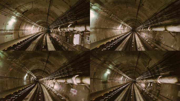 【4K】地铁隧道穿梭