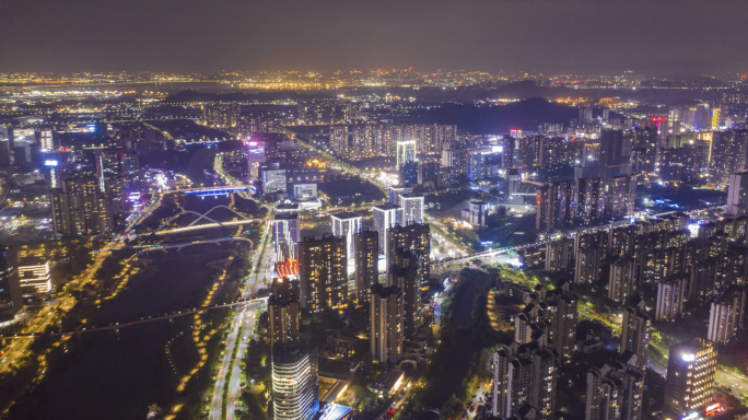 广州南沙夜景航拍延时03