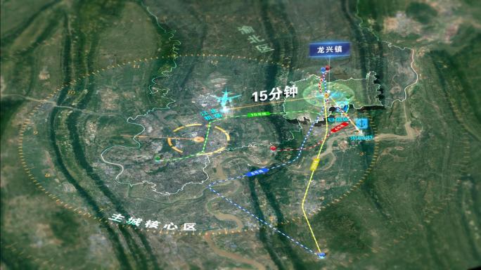 ae地图重庆市渝北区龙兴镇机场地铁路网