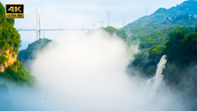 马岭河峡谷马岭河大桥延时视频