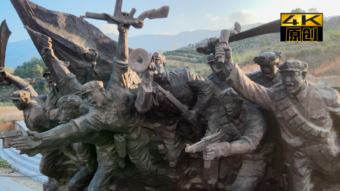 湘江战役新圩阻击战红军雕塑
