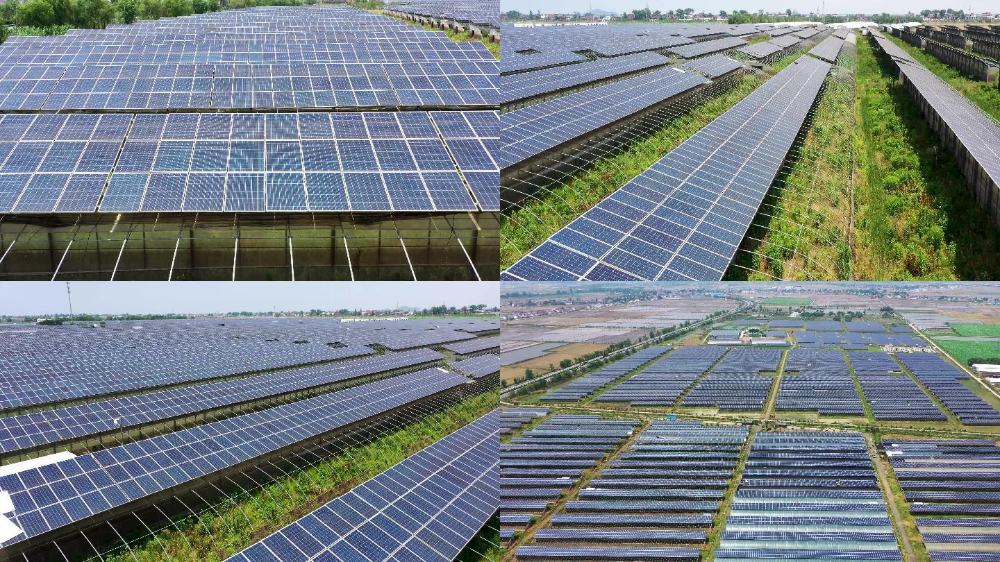 太阳能光伏板发电厂绿色能源清洁能源 光伏