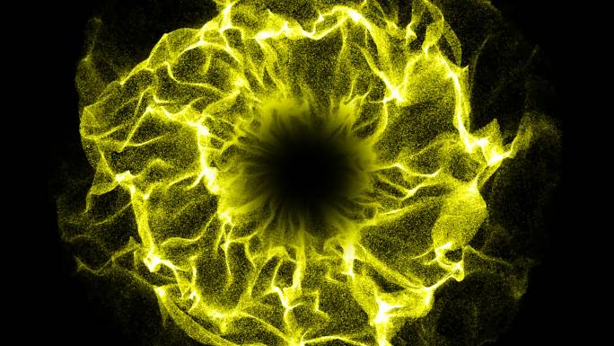 黄色粒子冲击波爆炸透明alpha（素材）