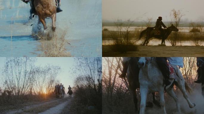 古代官员将军武士骑马打仗战马飞奔03