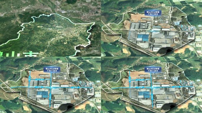 ae地图广东江门鹤山市工业区路网位置分析