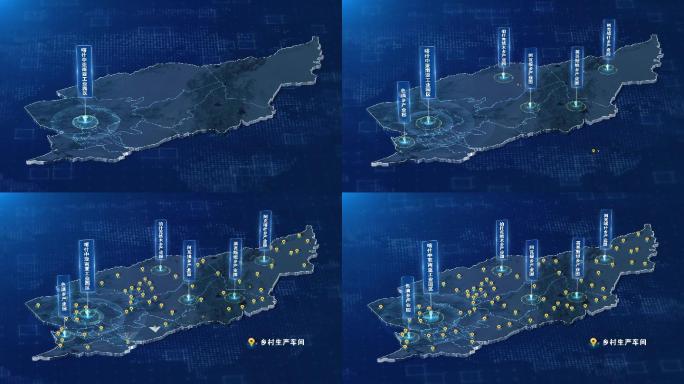 ae地图科技立体地块喀什地区产业景点分布