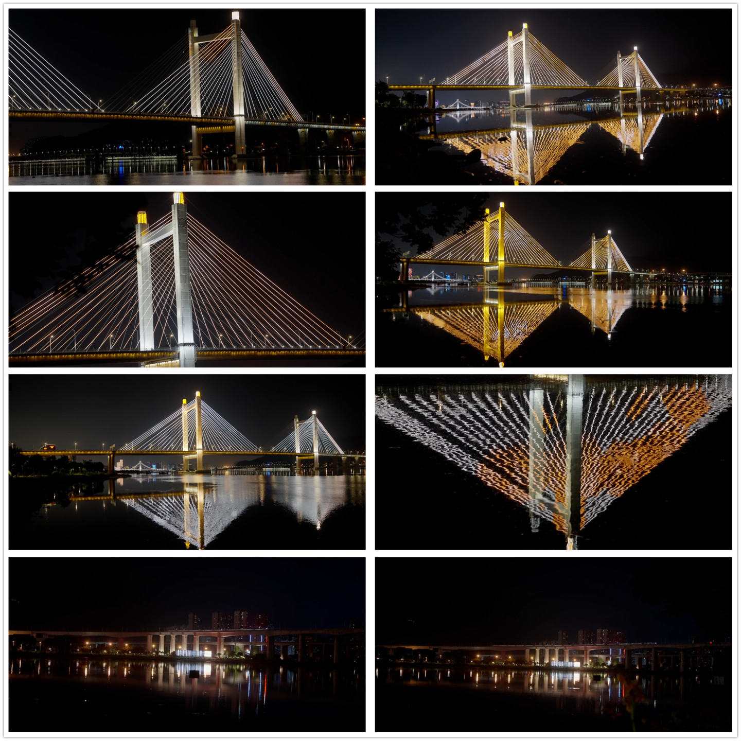 4K实拍福州夜景大桥