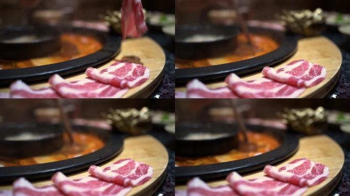 火锅炖肉片4K佳肴餐饮