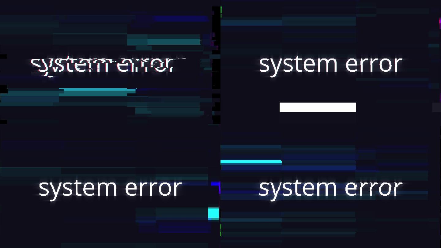 图形概念中系统错误的计算机警告