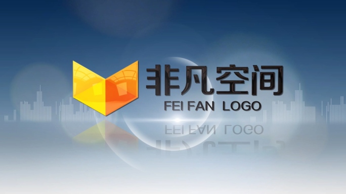 剪影运动风清新logo演绎