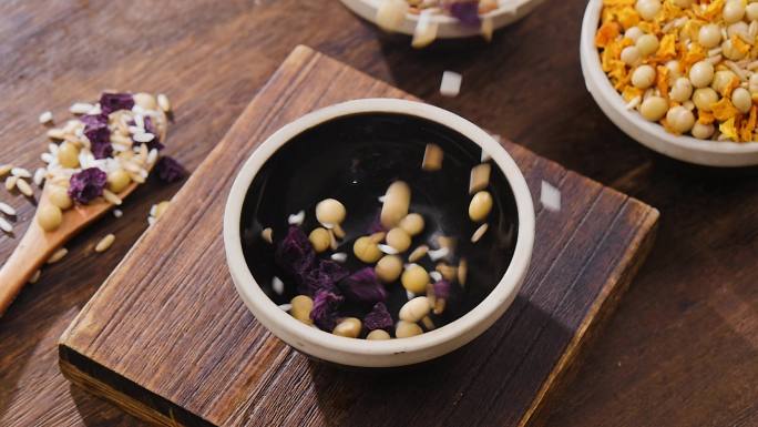 紫薯燕麦食材