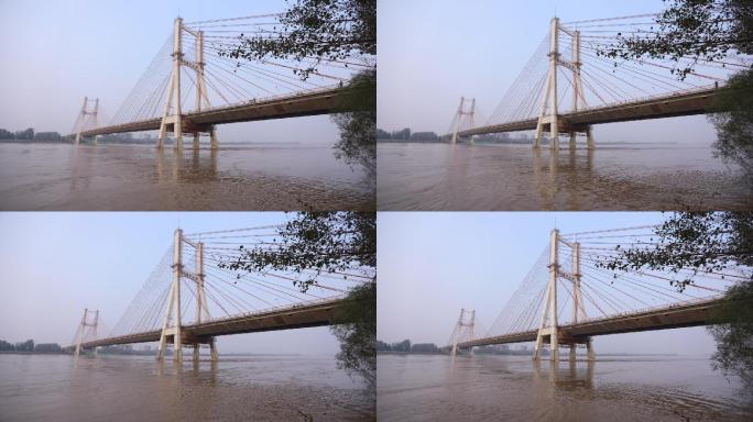 延时拍摄济南黄河大桥