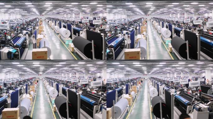 织布厂现代化生产车间全自动织布机设备