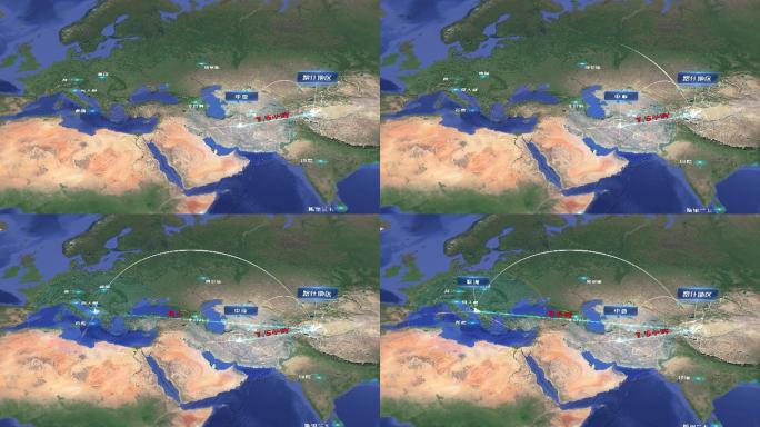 ae地图新疆喀什地区辐射中亚欧洲位置分析