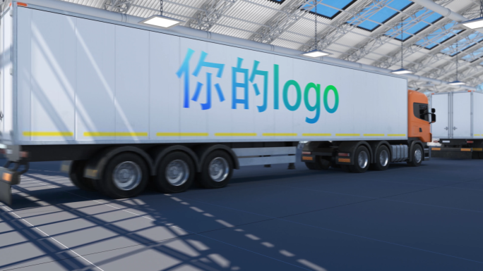 【4K】卡车物流logo货车AE模板