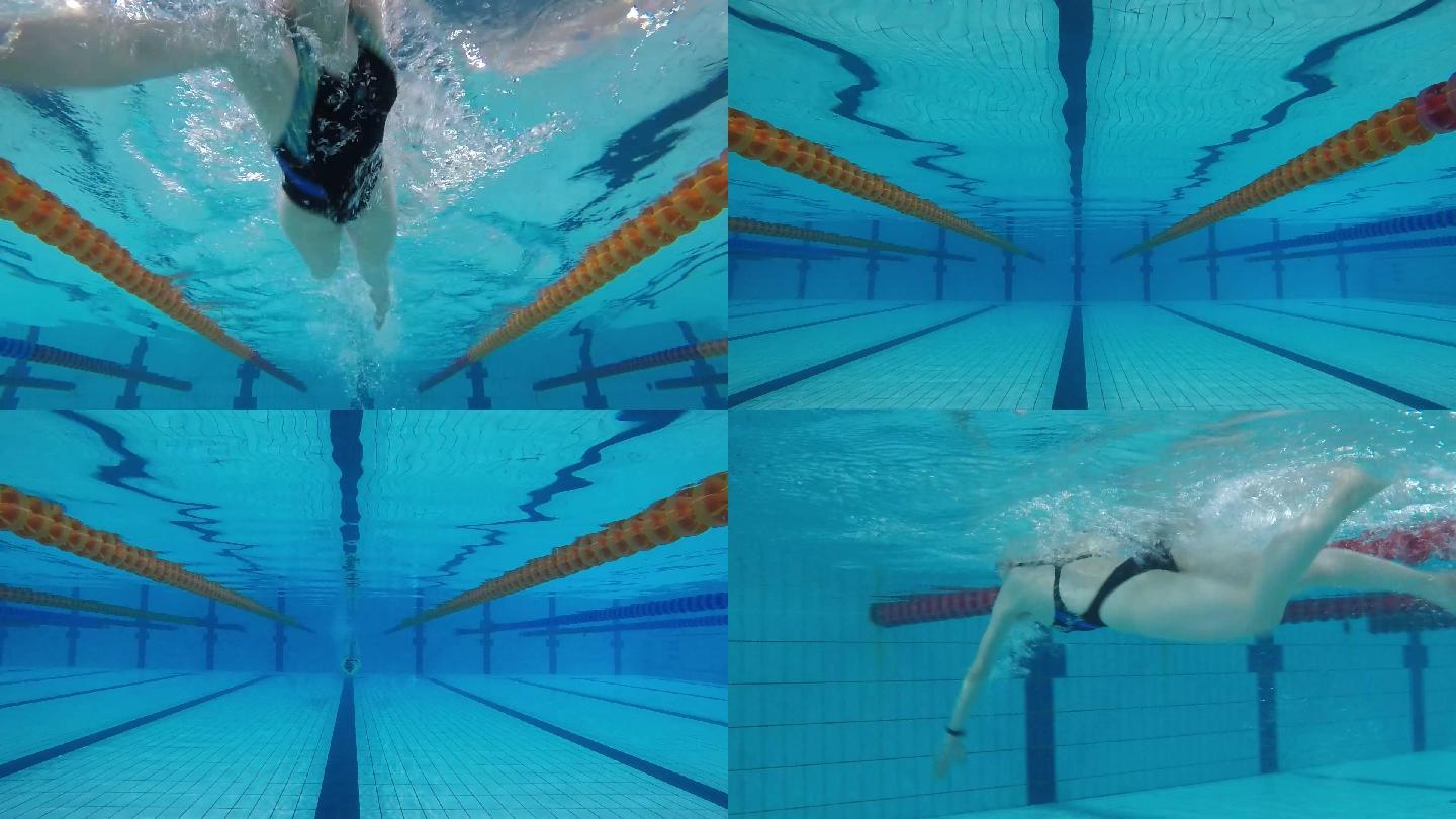 水下游泳镜头