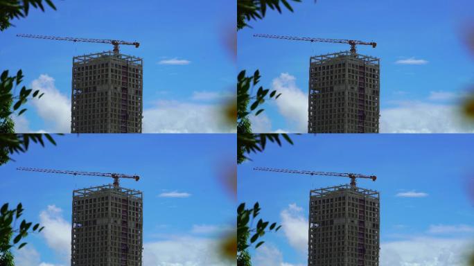 蓝天白云深圳坪山在建高楼2/2