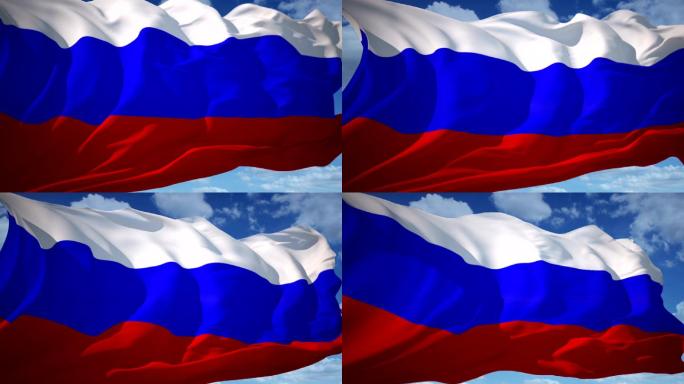 俄罗斯国旗特效大气旗帜