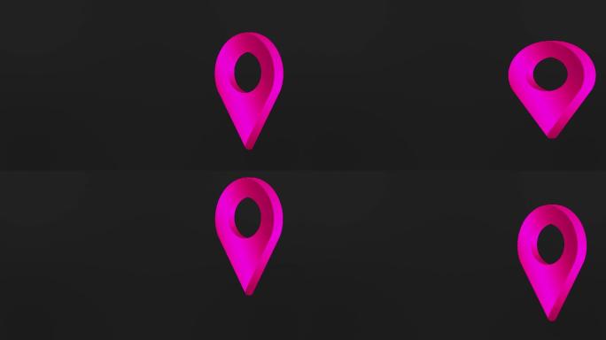 粉红色定位针指针动画图标