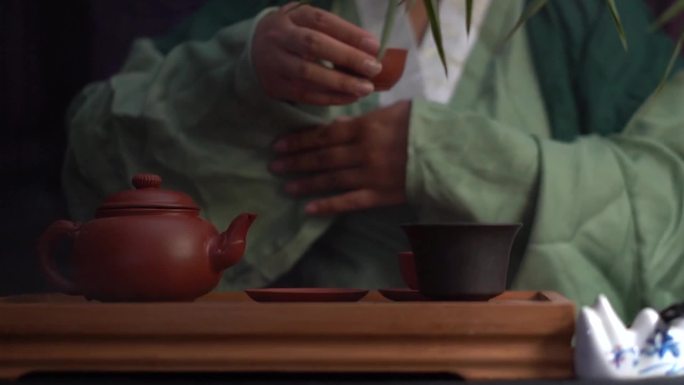古人倒茶 喝茶 中国文化